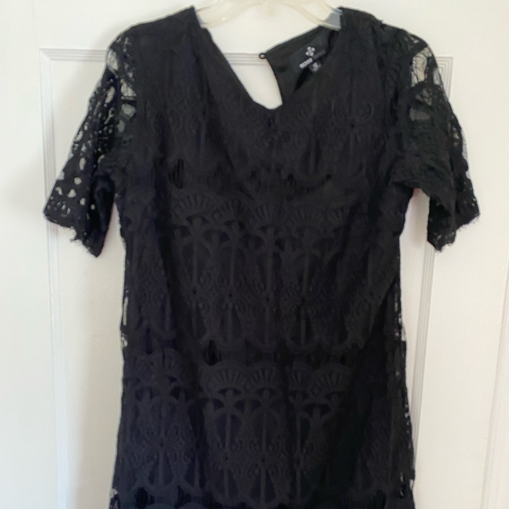 Black dress with lace